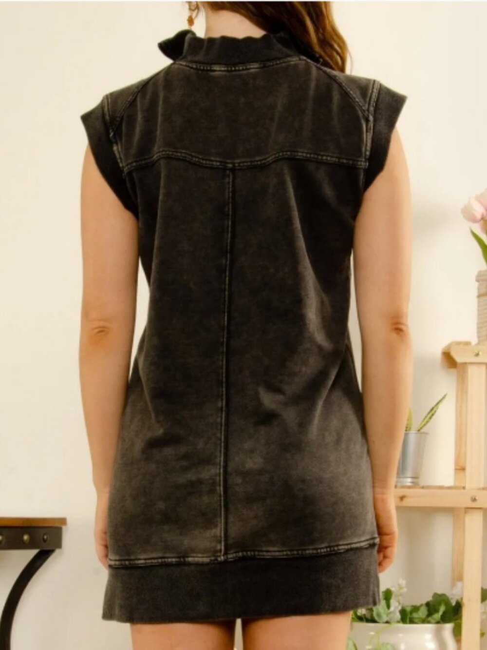 Daily Practice By Anthropologie Meru Zip Front Mini Dress; Size M; EUC - Picture 4 of 10